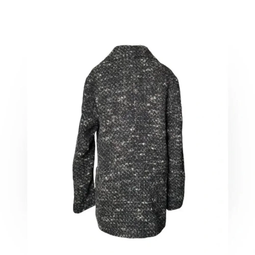 J.Jill Women Wool Alpaca Double Breasted Coat Jacket Gray Lined Button Up - XS - Picture 4 of 7